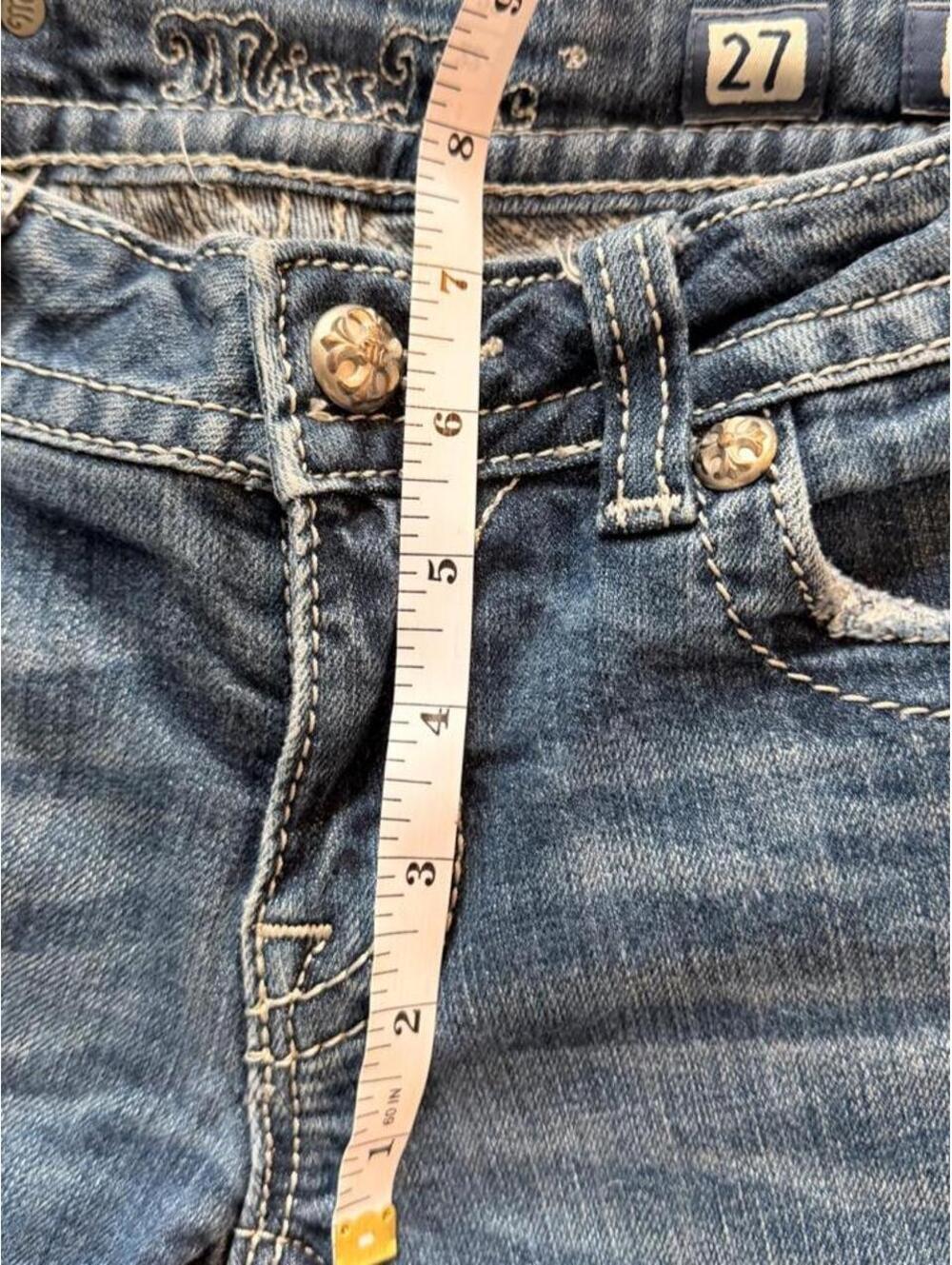 Miss Me Y2K Zebra Rhinestone Bootcut Jeans | Women’s Size 27 - Picture 7 of 7